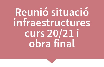 Reunió situació infraestructures curs 20/21 i obra final